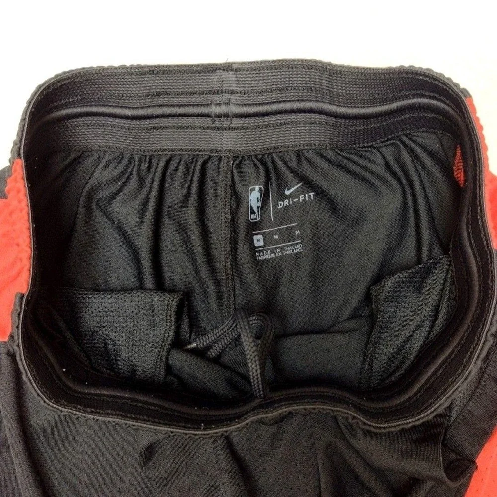 Chicago Bulls Nike Shorts‎ Mens M Black Red NBA Basketball Dri-FIT Mesh Workout